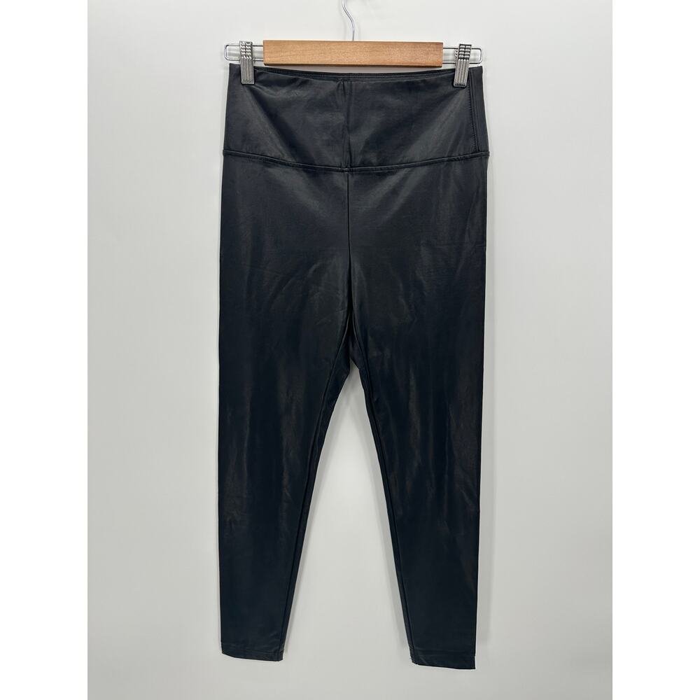 Boston Proper Womens Black Aspen Faux Leather Pull‎ On Legging Sz XS Edgy Grunge